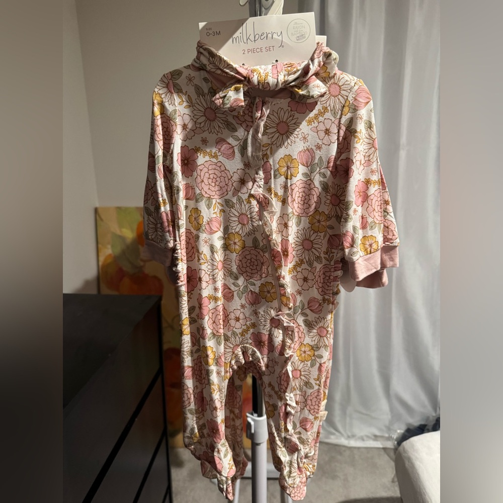 Milkberry Bamboo Floral Ruffle Set